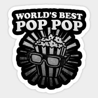 Pop Pop Shirt, Grandpa Shirt, Funny Papa Shirt, Gift For Grandpa, Fathers Day, Funny Shirt For Grandpa, World's Best Pop Pop, Popcorn Sticker